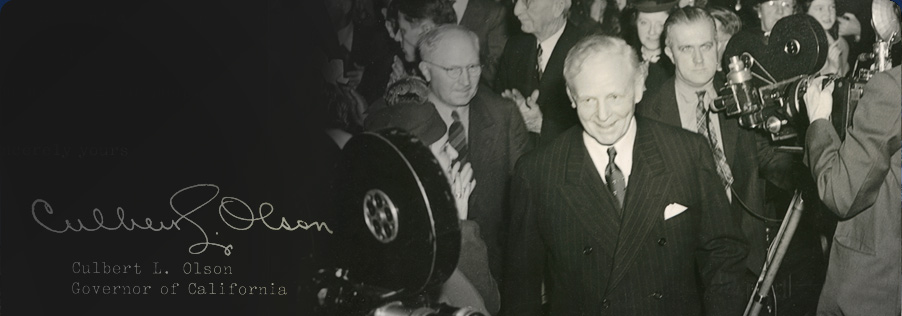Governor Culbert L. Olson, circa 1939